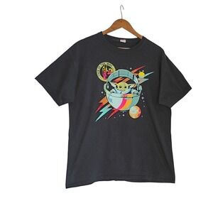 Star Wars Mandalorian Grogu This Is‎ The Way Black 100% Cotton Graphic Tee M/L